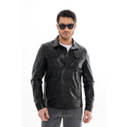 The Azzuro Black Leather Jacket
