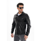The Azzuro Black Leather Jacket
