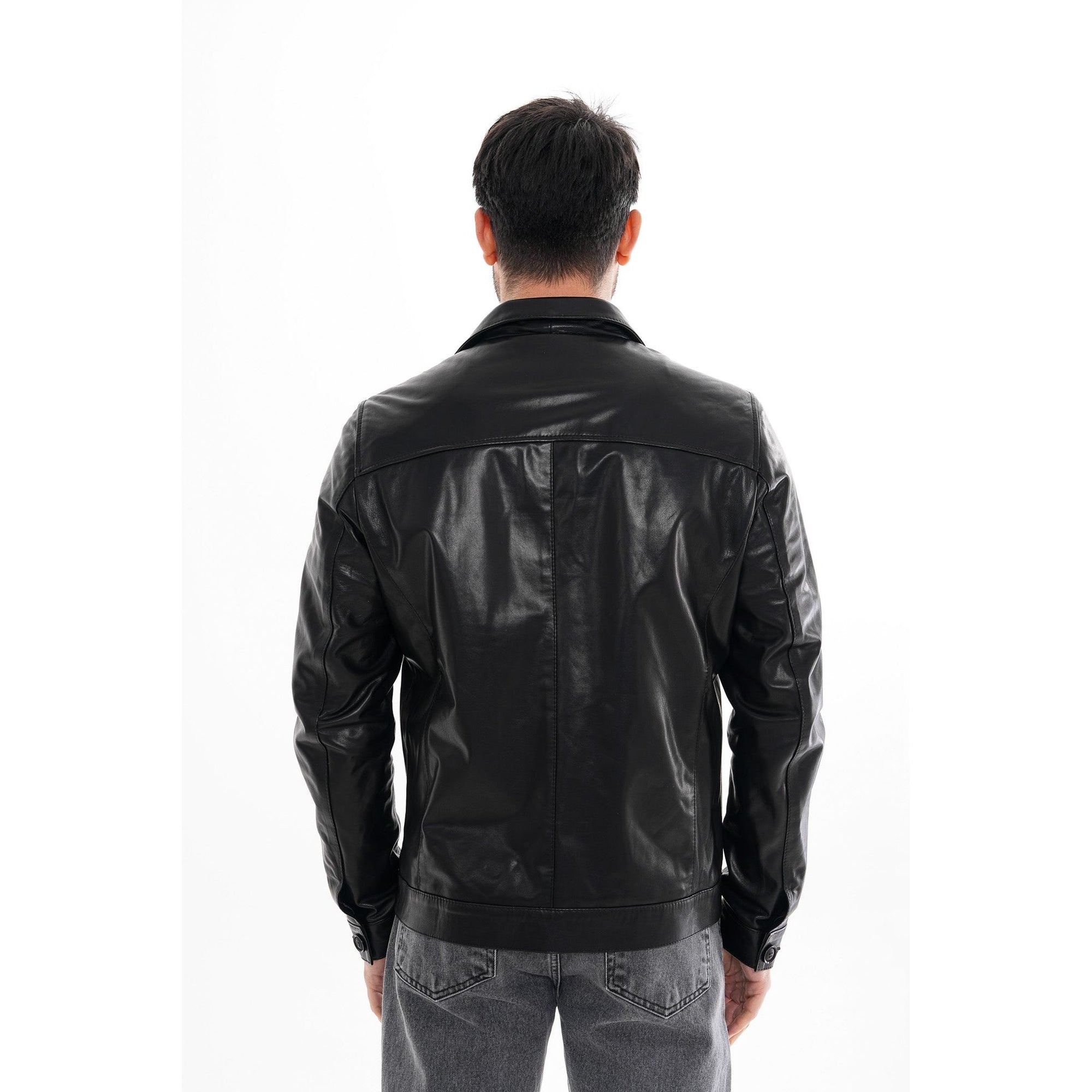 The Azzuro Black Leather Jacket