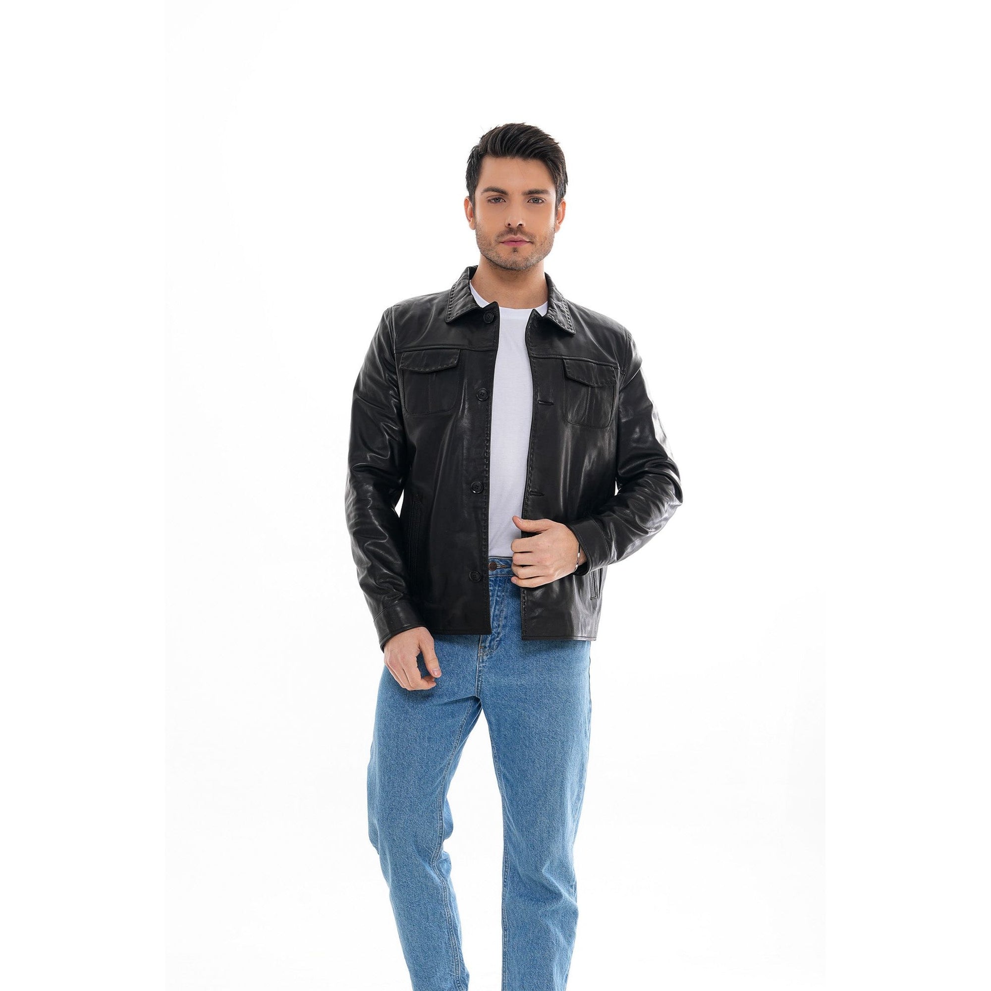 The Mantua Black Leather Jacket