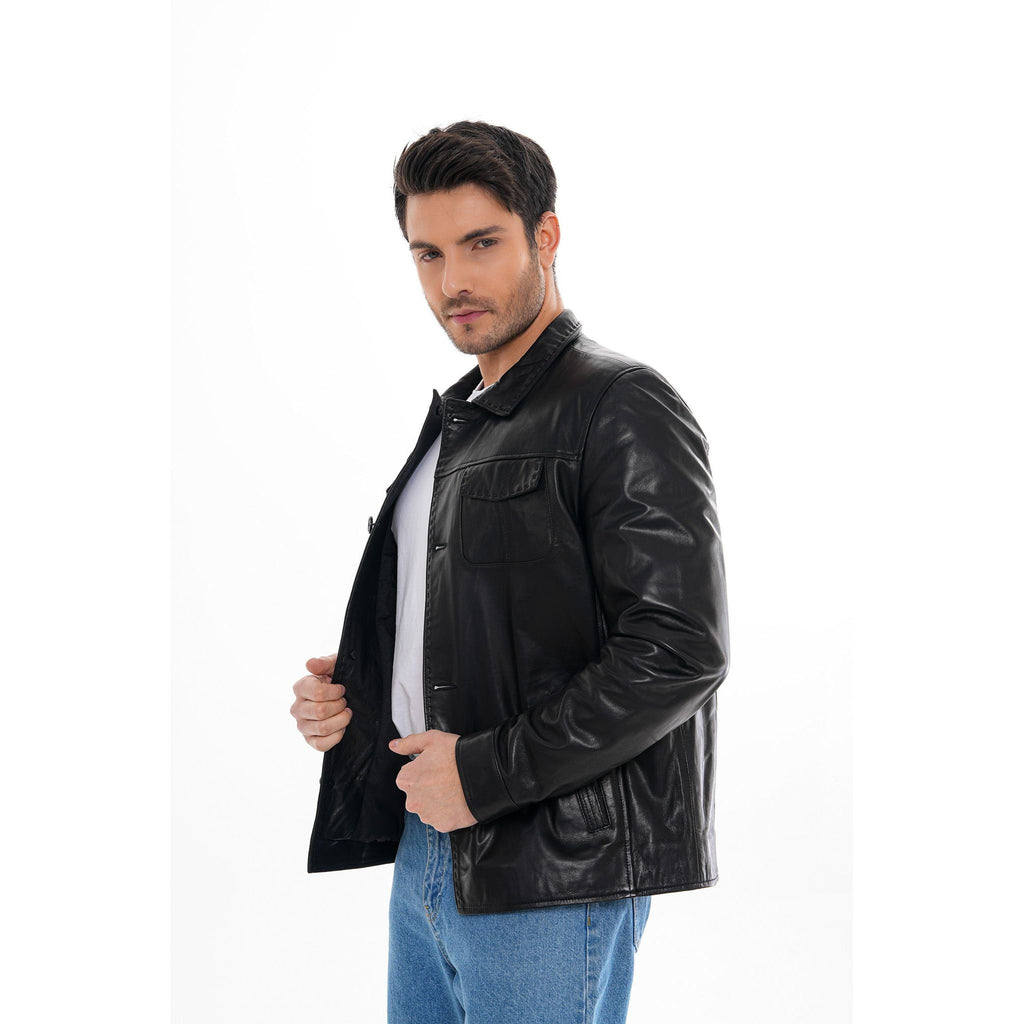 The Mantua Black Leather Jacket