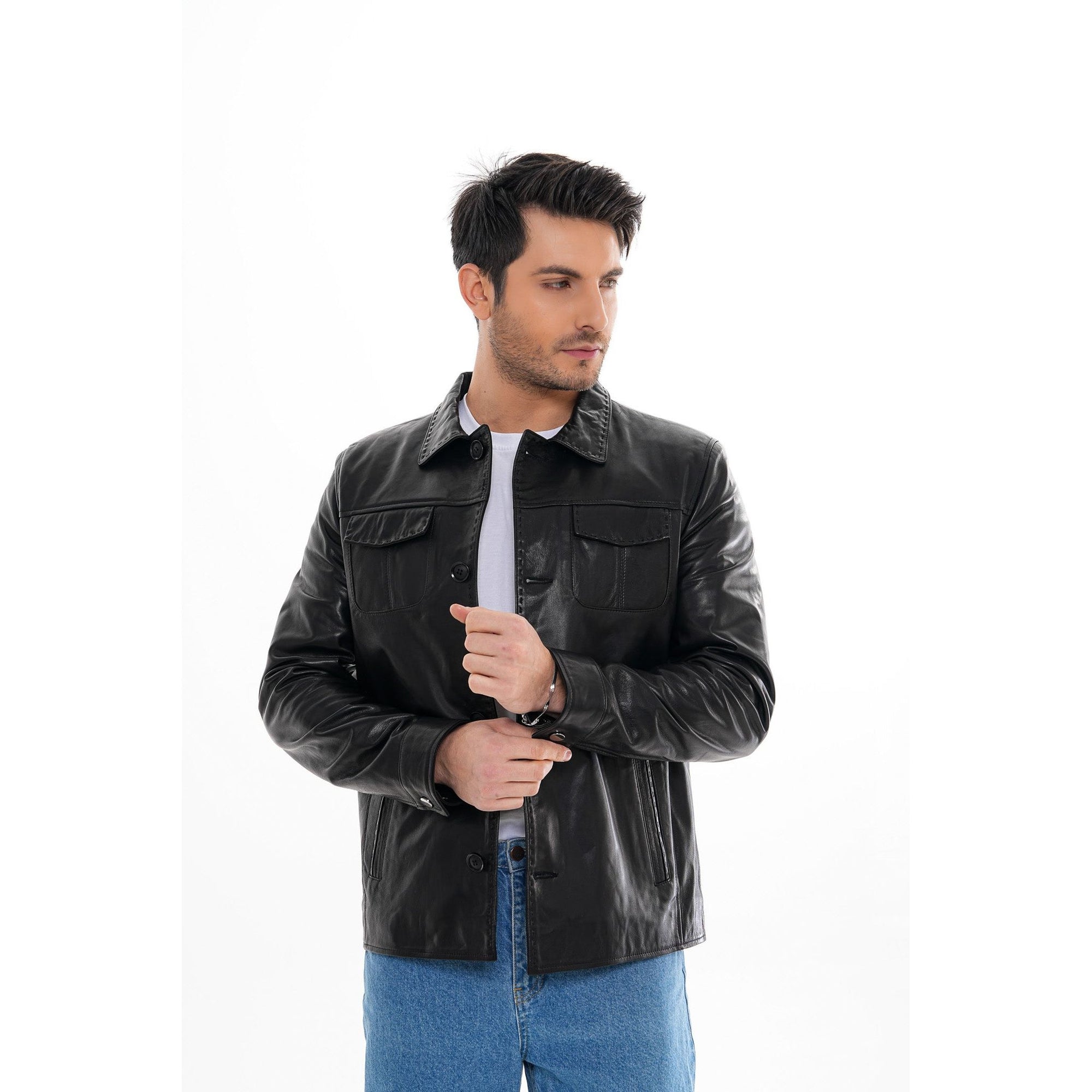 The Mantua Black Leather Jacket