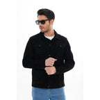 The Azzuro Suede Black Leather Jacket