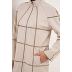 Vinci The Prado Reversible Cream  Leather Women Jacket
