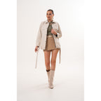 The Eira Cream Leather Women Jacket