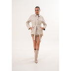 The Eira Cream Leather Women Jacket