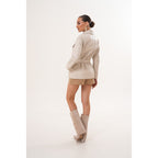 The Eira Cream Leather Women Jacket