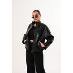 Vinci The Vesper Black Leather Women Jacket