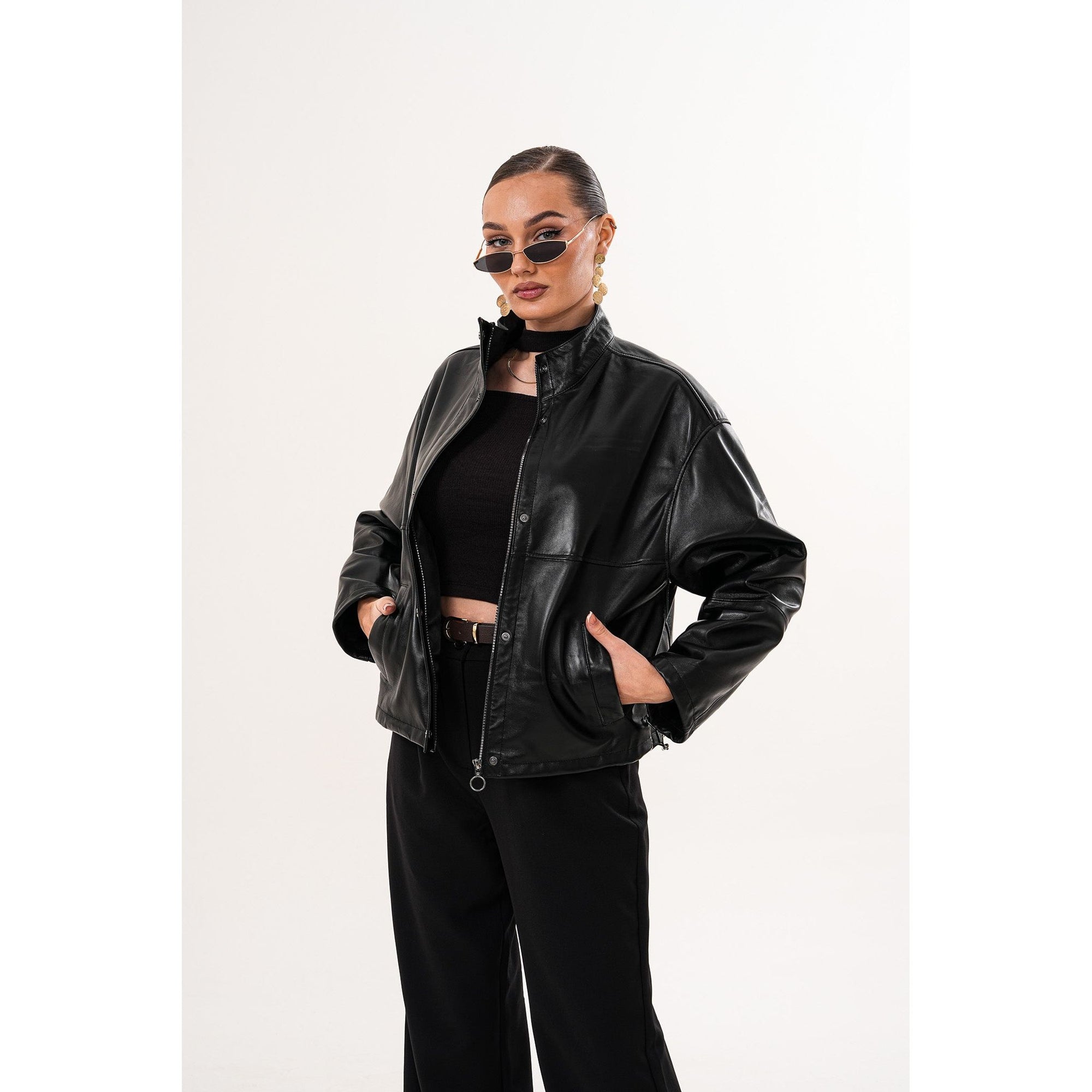 Vinci The Vesper Black Leather Women Jacket