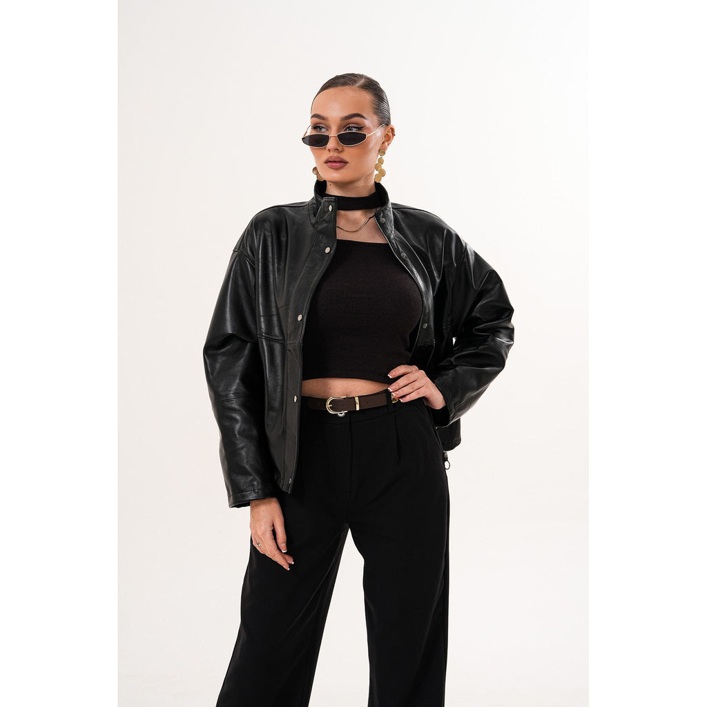 Vinci The Vesper Black Leather Women Jacket