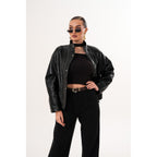 Vinci The Vesper Black Leather Women Jacket