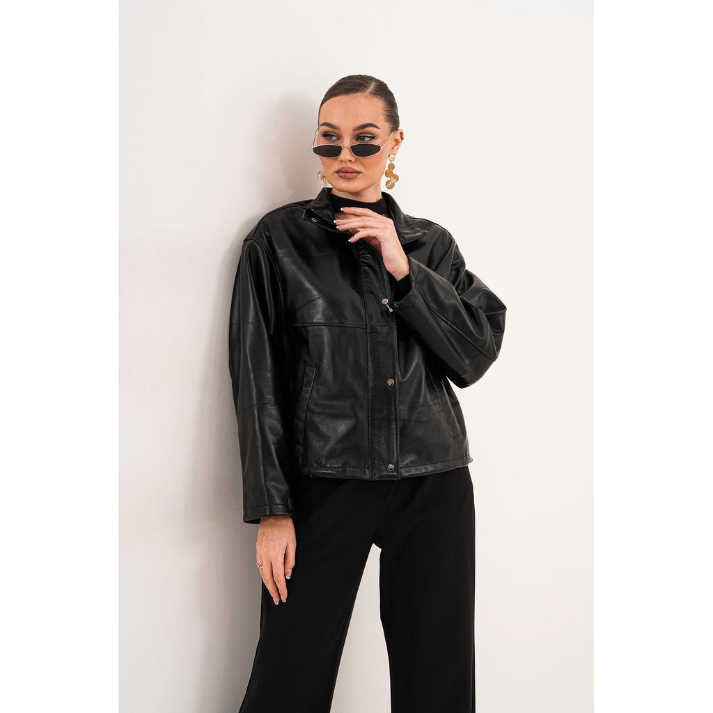 Vinci The Vesper Black Leather Women Jacket