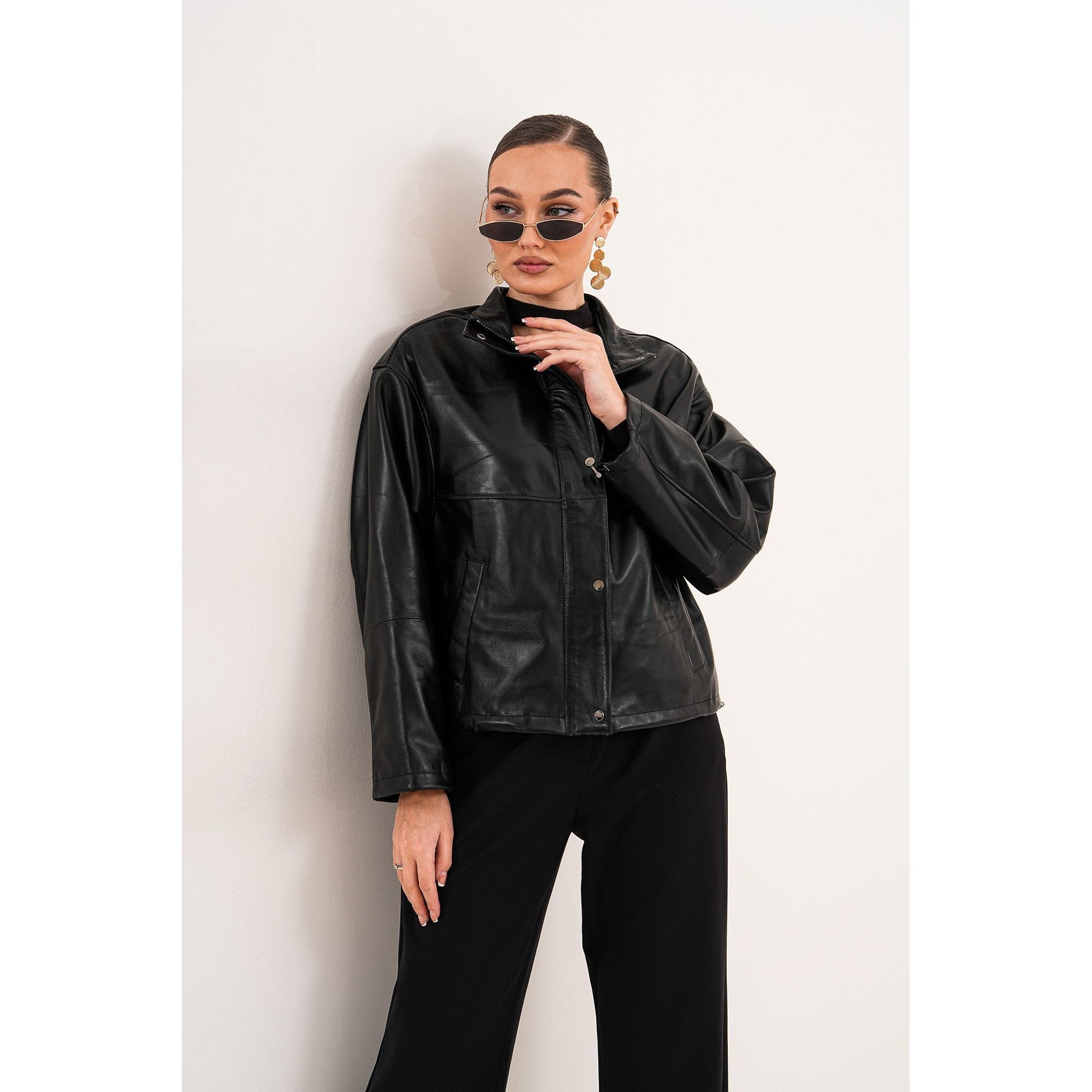 Vinci The Vesper Black Leather Women Jacket