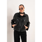 Vinci The Vesper Black Leather Women Jacket