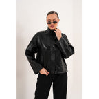 Vinci The Vesper Black Leather Women Jacket