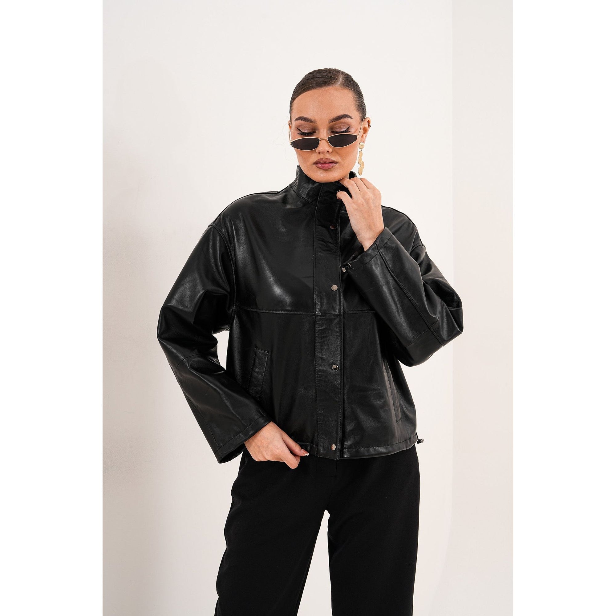 Vinci The Vesper Black Leather Women Jacket
