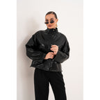Vinci The Vesper Black Leather Women Jacket