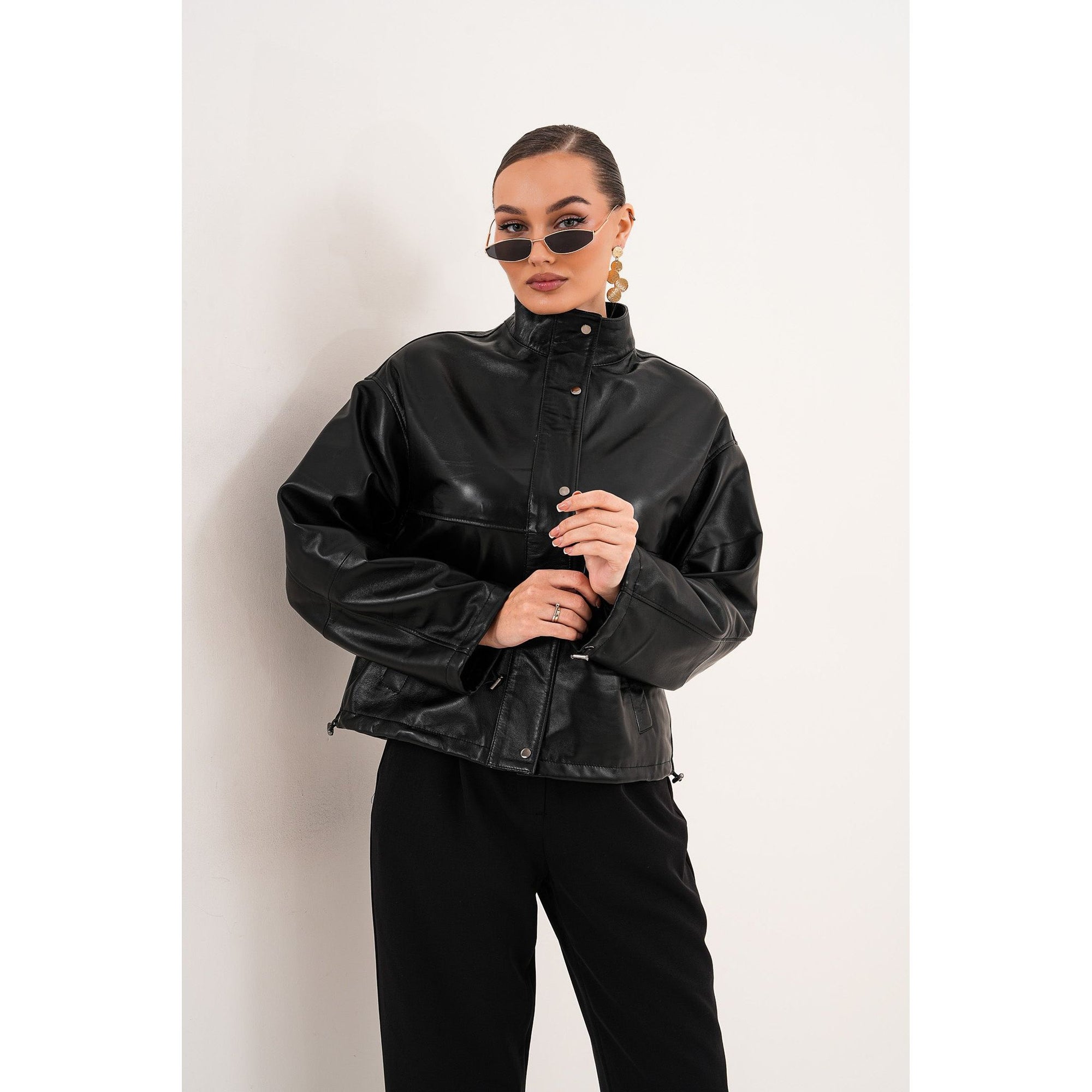 Vinci The Vesper Black Leather Women Jacket