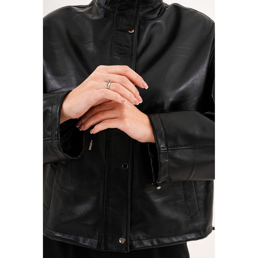Vinci The Vesper Black Leather Women Jacket