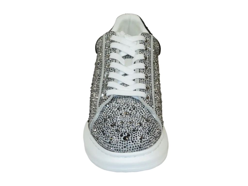 Men's Dressy Sneaker Shoes STEVE MADDEN Micro Suede Stones Icebox Silver