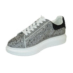 Men's Dressy Sneaker Shoes STEVE MADDEN Micro Suede Stones Icebox Silver