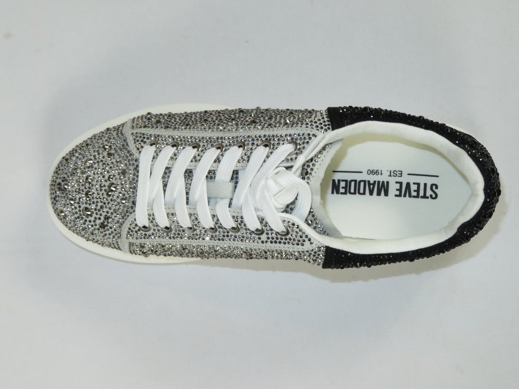 Men's Dressy Sneaker Shoes STEVE MADDEN Micro Suede Stones Icebox Silver