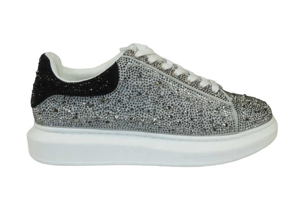 Men's Dressy Sneaker Shoes STEVE MADDEN Micro Suede Stones Icebox Silver