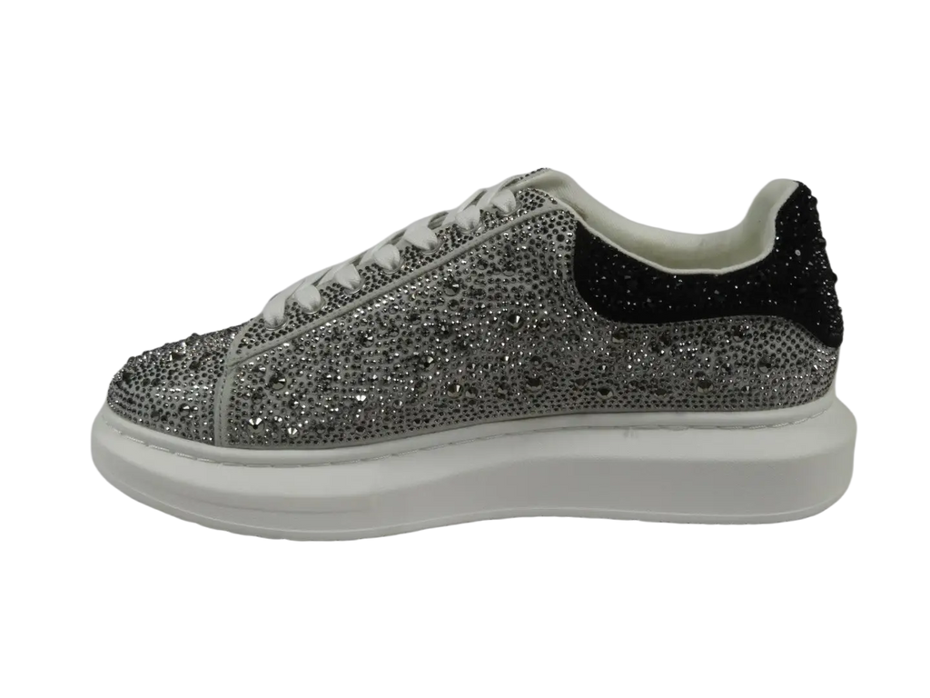 Men's Dressy Sneaker Shoes STEVE MADDEN Micro Suede Stones Icebox Silver