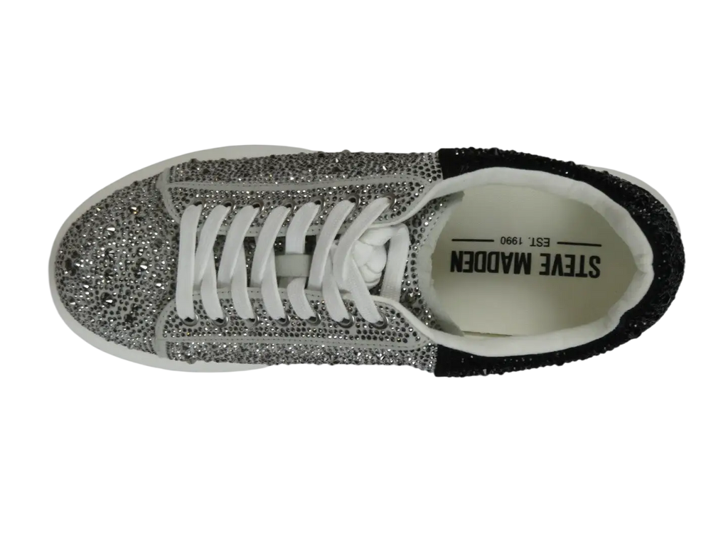 Men's Dressy Sneaker Shoes STEVE MADDEN Micro Suede Stones Icebox Silver