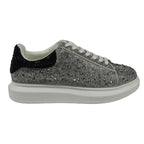Men's Dressy Sneaker Shoes STEVE MADDEN Micro Suede Stones Icebox Silver