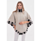 Vinci The Glacier Light Beige Reversible Leather Women Jacket