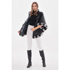 Vinci The Glacier Black Reversible Leather Women Jacket