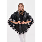 Vinci The Glacier Black Reversible Leather Women Jacket
