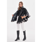 Vinci The Glacier Black Reversible Leather Women Jacket