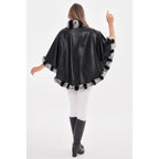 Vinci The Glacier Black Reversible Leather Women Jacket
