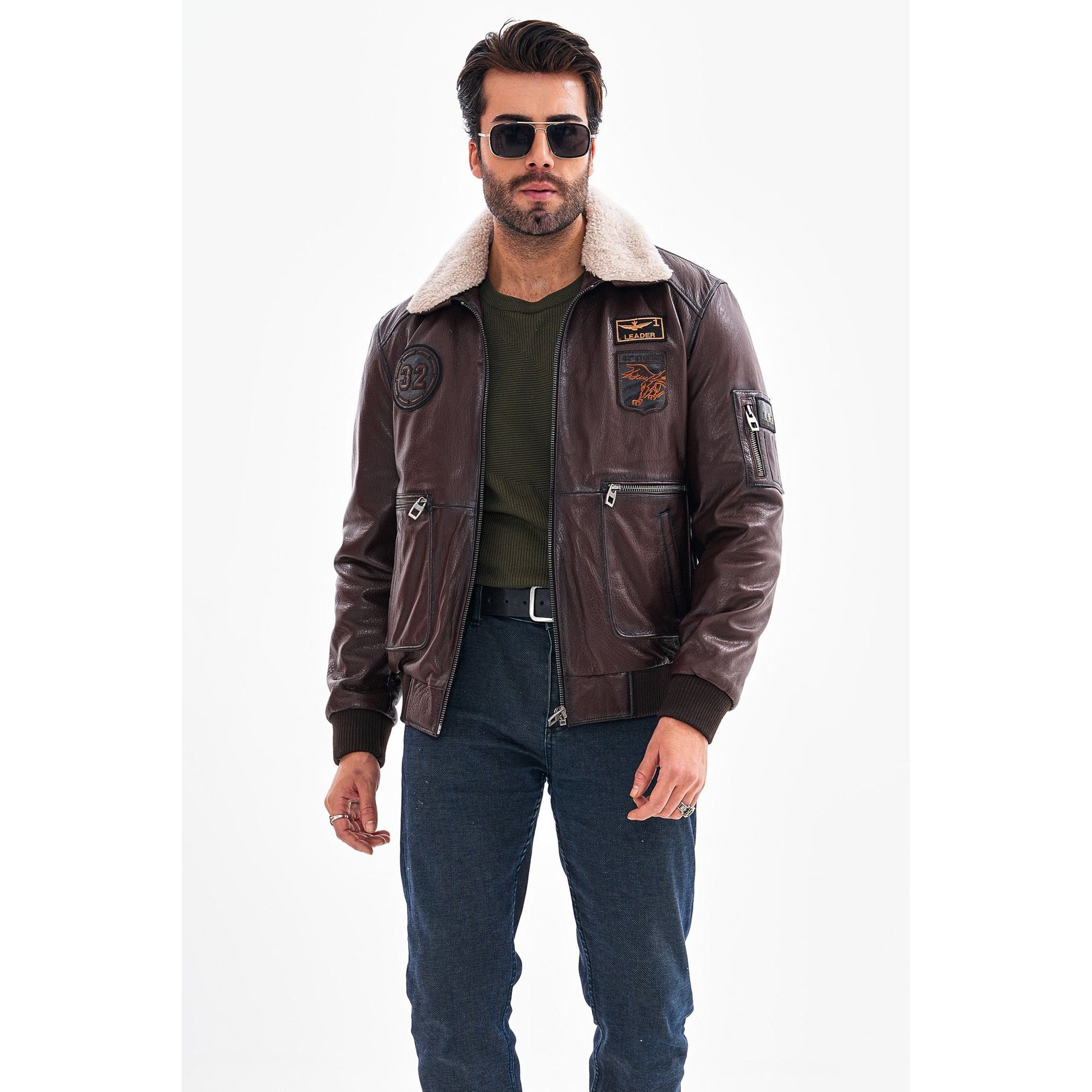 The Northway Brown Lambskin Men Leather Jacket