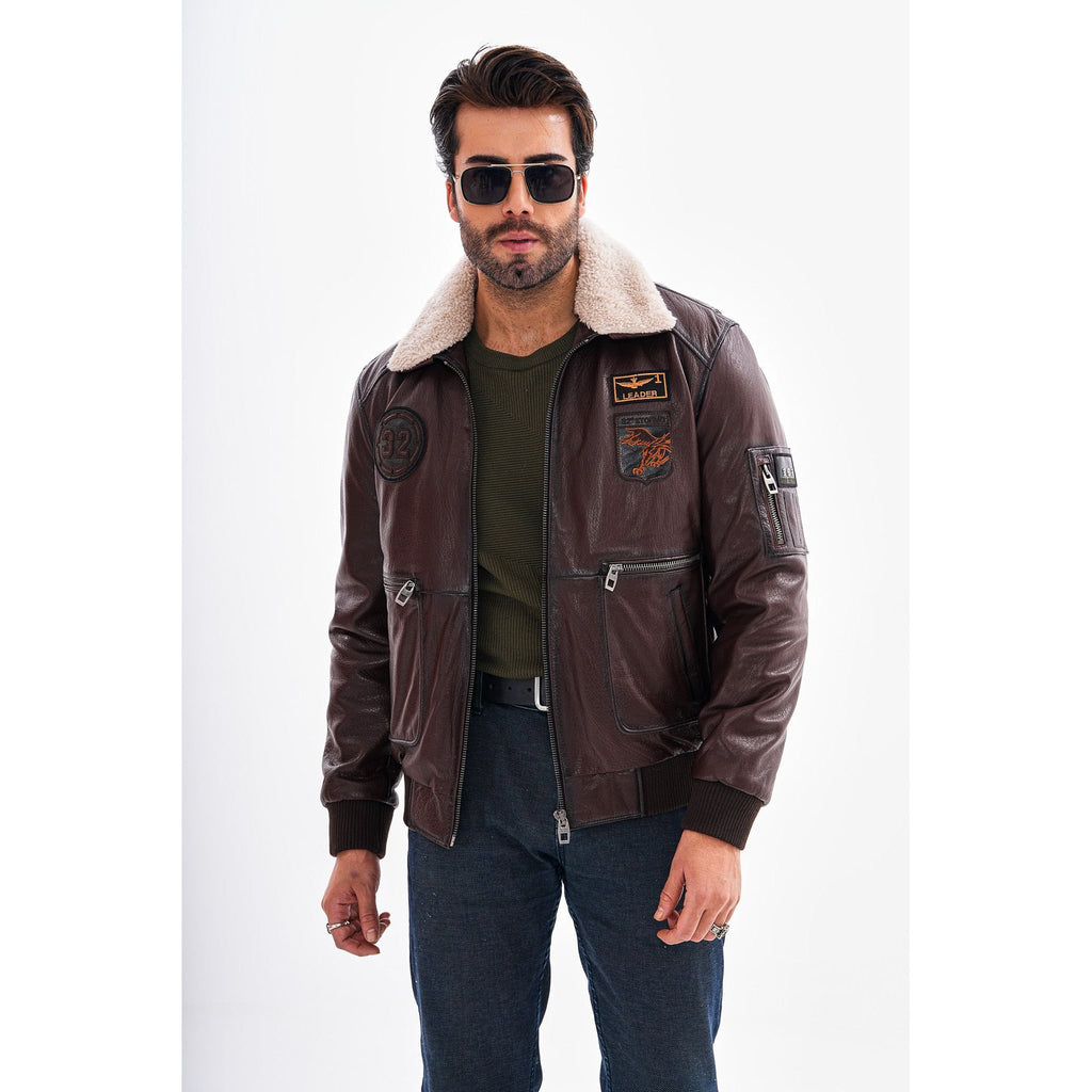 The Northway Brown Lambskin Men Leather Jacket