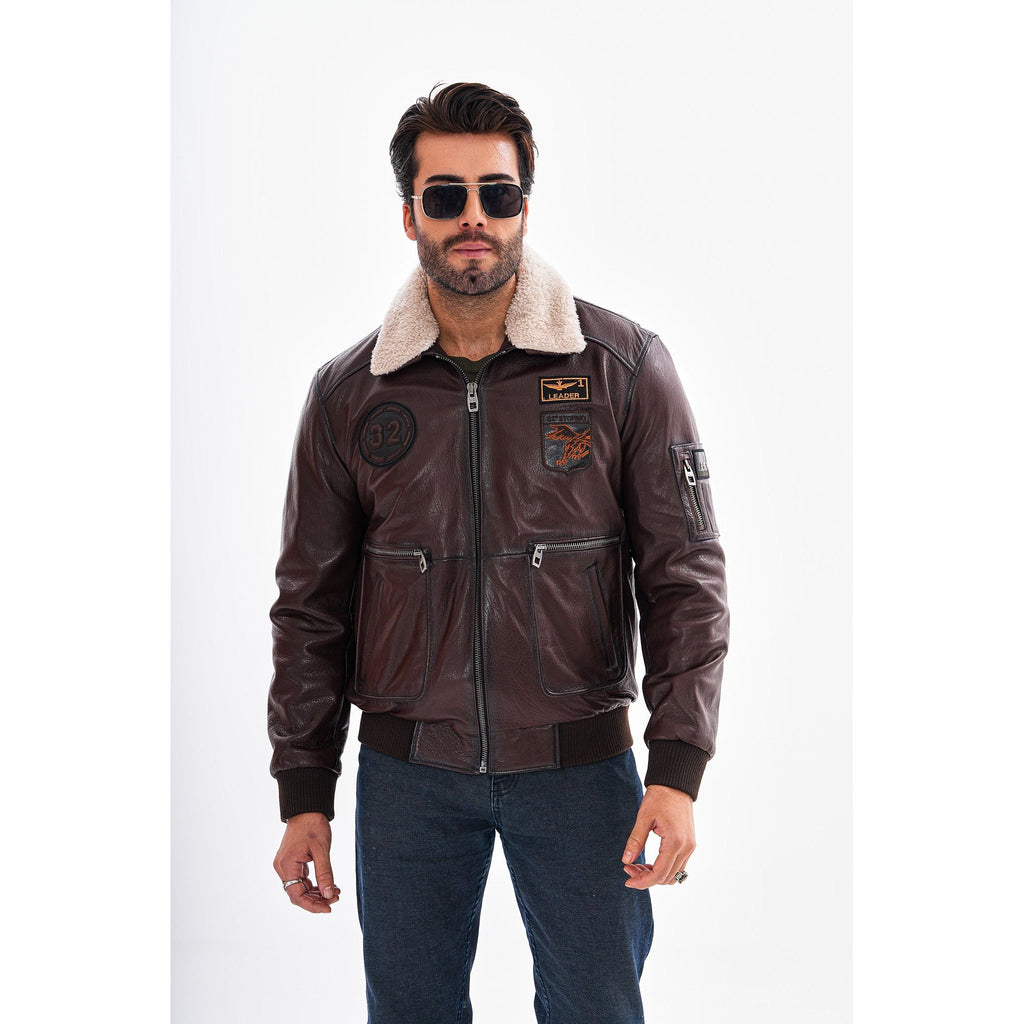 The Northway Brown Lambskin Men Leather Jacket