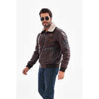 The Northway Brown Lambskin Men Leather Jacket