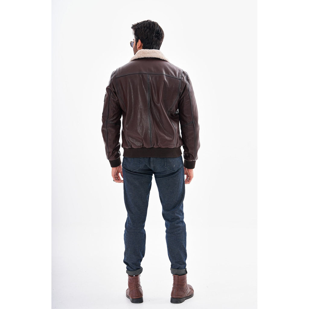 The Northway Brown Lambskin Men Leather Jacket