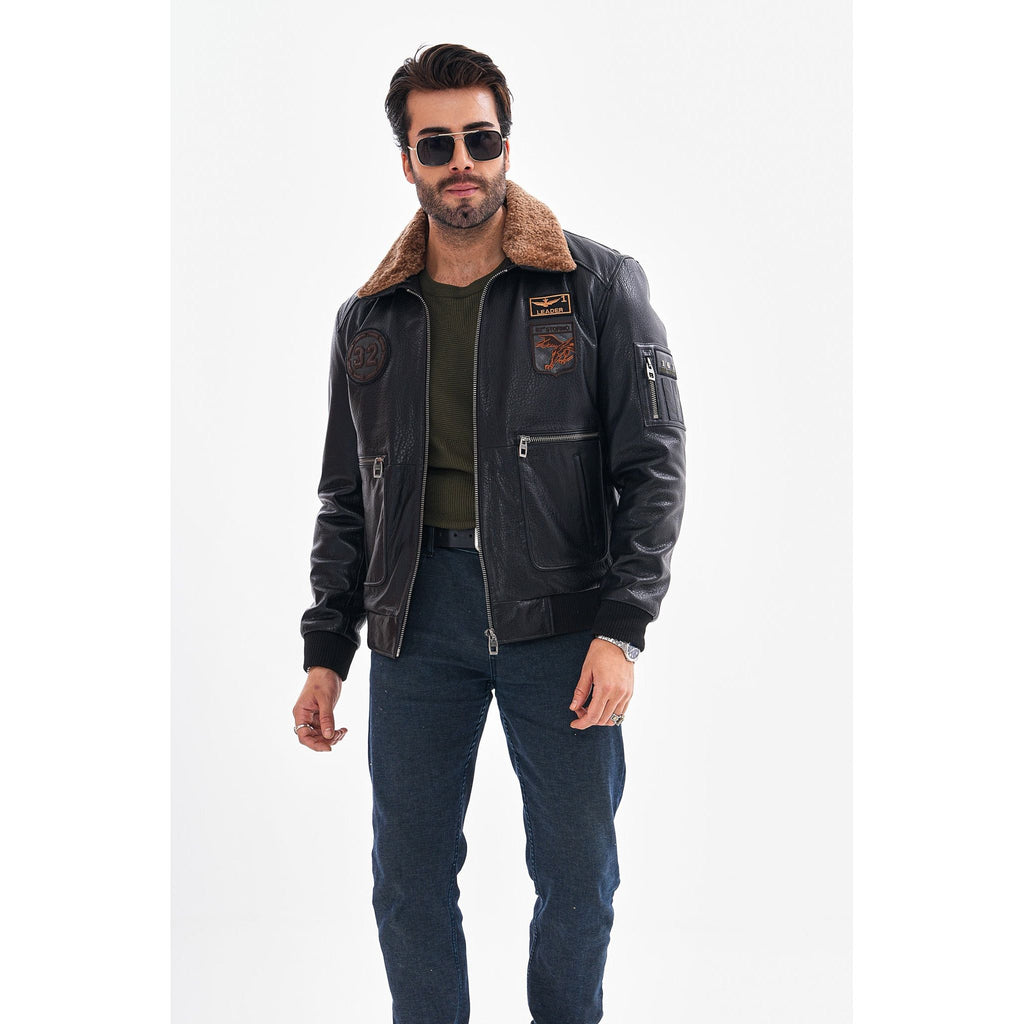 The Northway Black Lambskin Men Leather Jacket