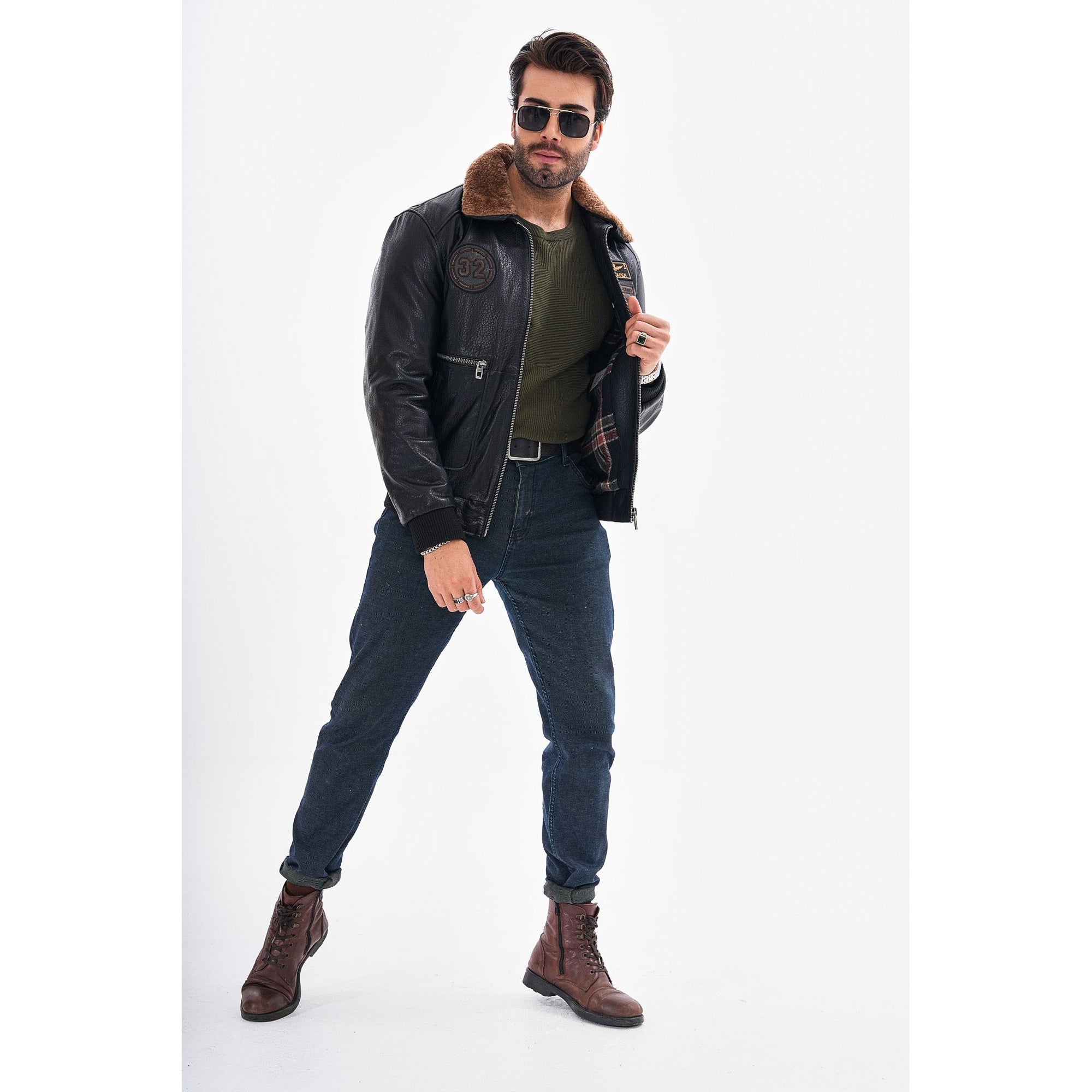 The Northway Black Lambskin Men Leather Jacket