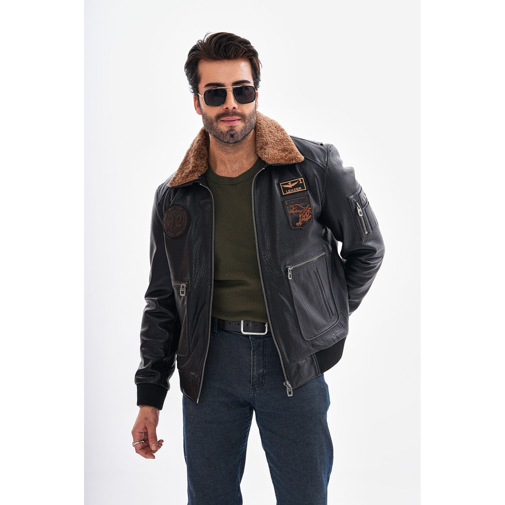The Northway Black Lambskin Men Leather Jacket