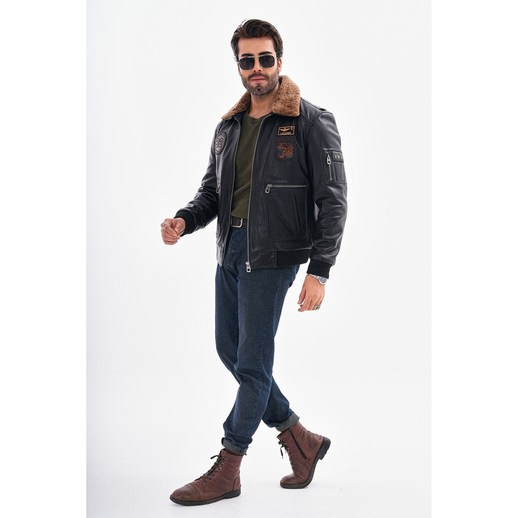 The Northway Black Lambskin Men Leather Jacket