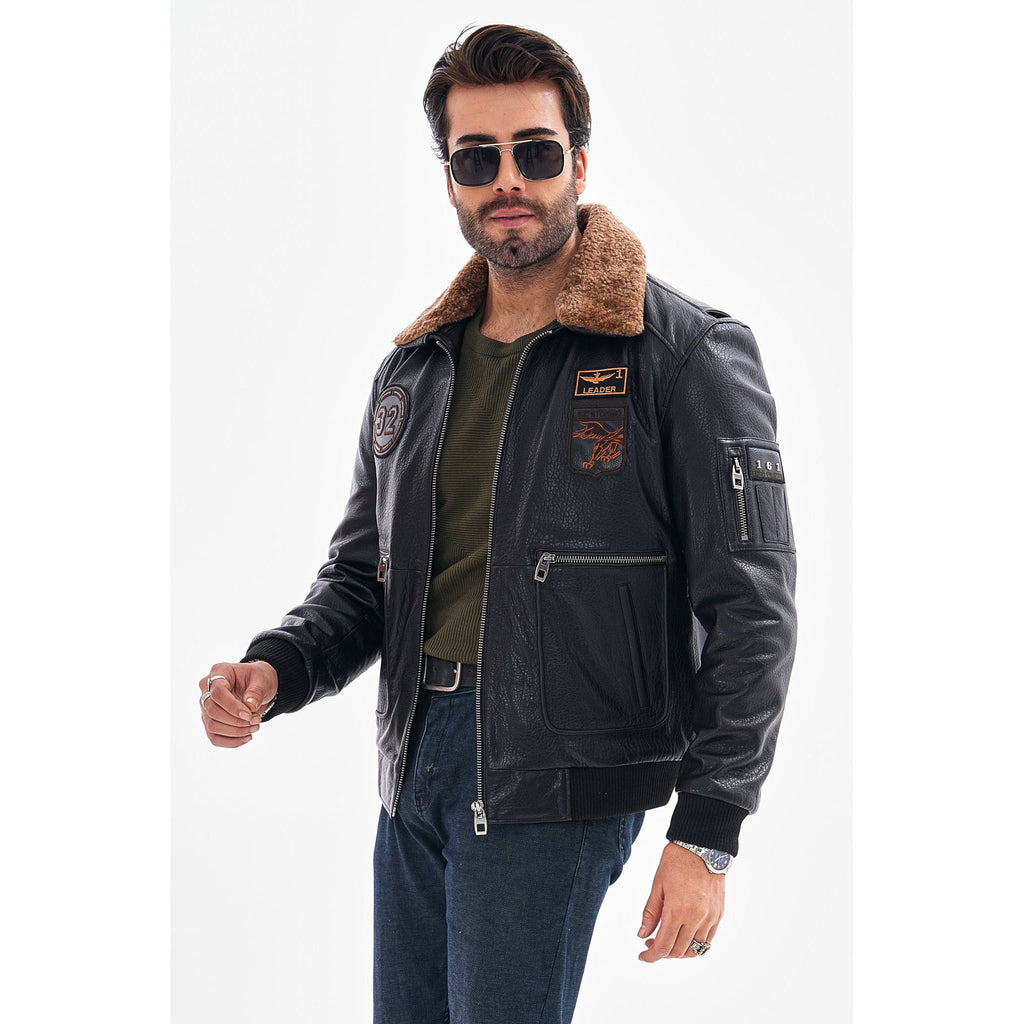 The Northway Black Lambskin Men Leather Jacket