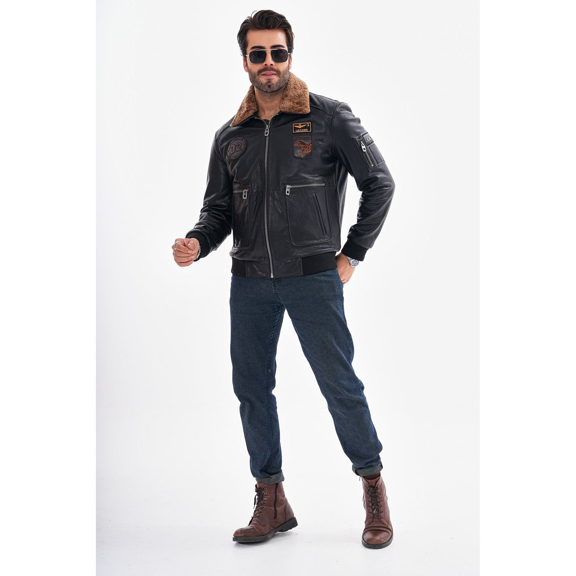 The Northway Black Lambskin Men Leather Jacket