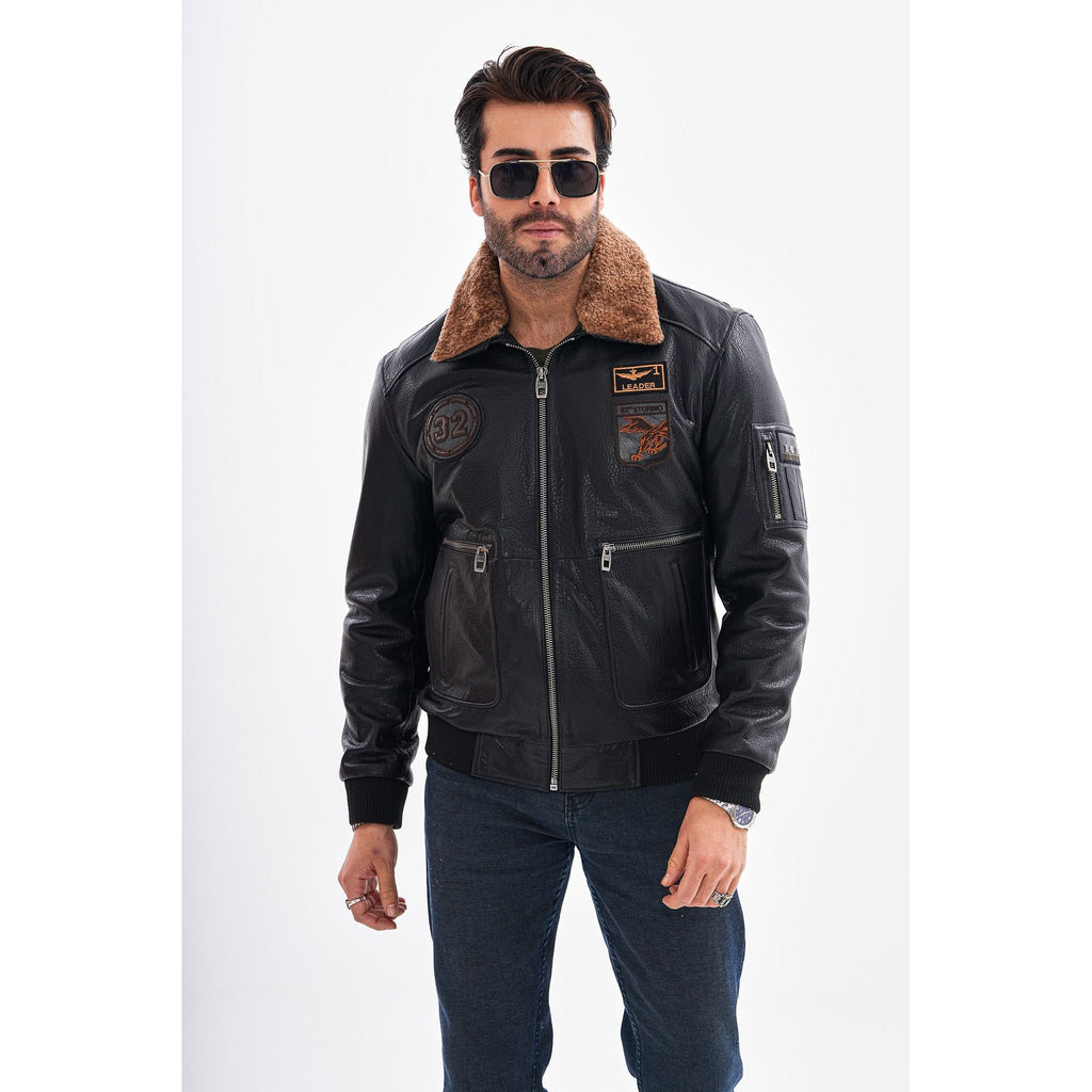 The Northway Black Lambskin Men Leather Jacket