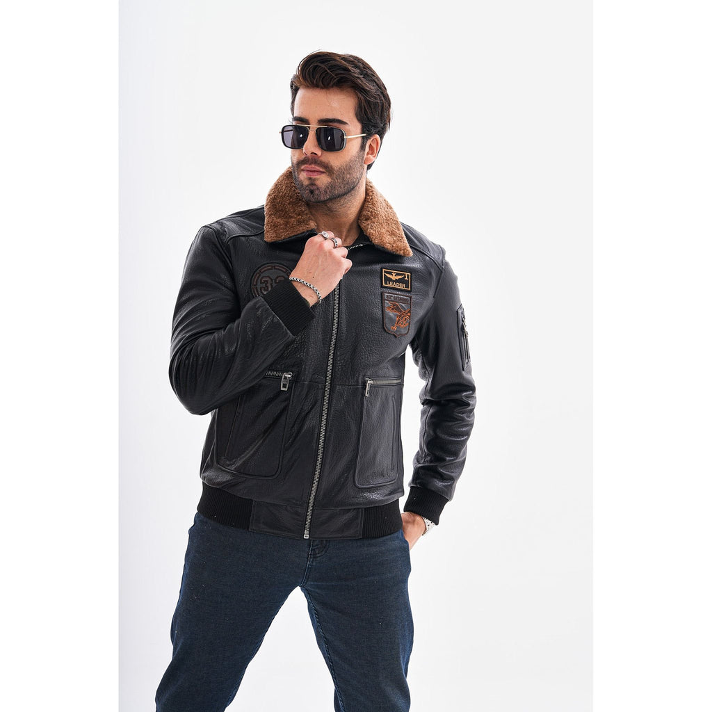 The Northway Black Lambskin Men Leather Jacket