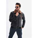 The Northway Black Lambskin Men Leather Jacket