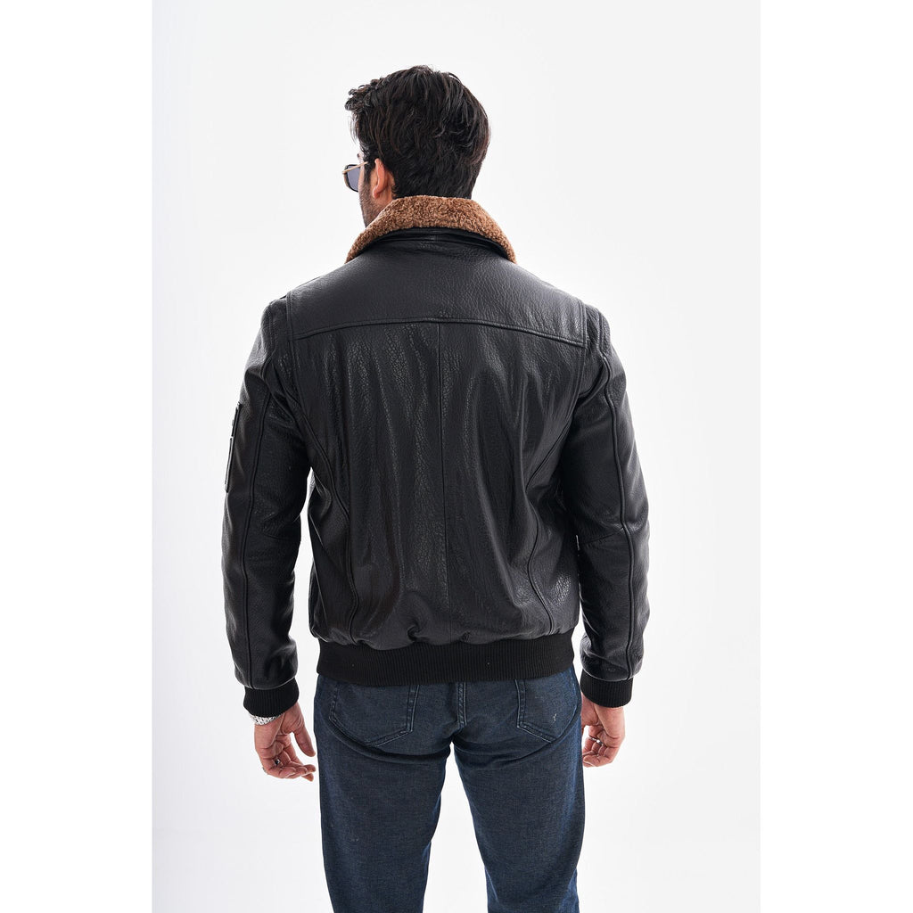 The Northway Black Lambskin Men Leather Jacket
